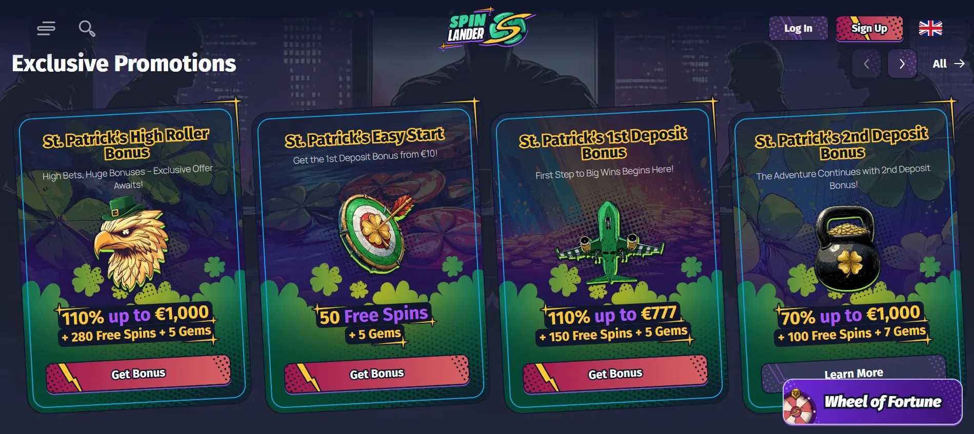 Spinlander Casino exkluzív ajánlatai